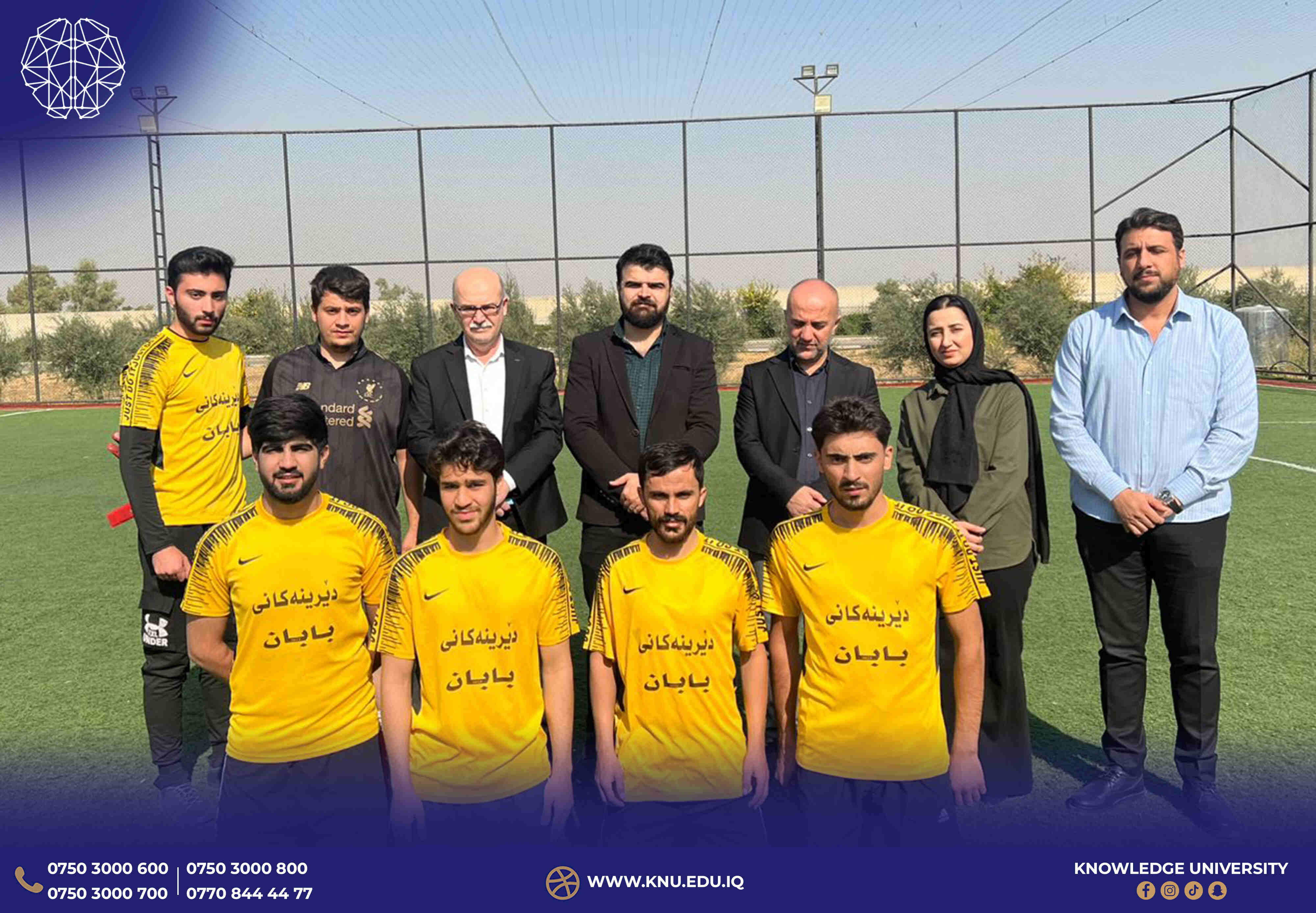 Knowledge University’s Petroleum Engineering Students Win Friendly Football Match Against Lebanese-French University